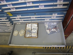 LISTA HEAVY DUTY 9-DRAWER PARTS CABINET W/ CONTENTS (W-50) LOADING & HANDLING FEE $25-